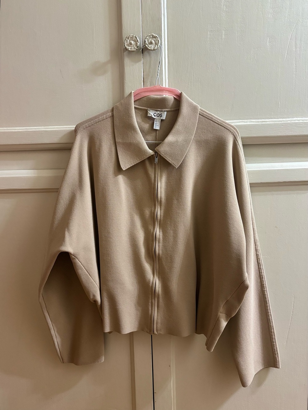 COS Beige Zip-Up Jacket